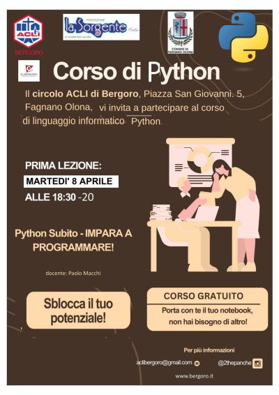 Corso di Python - Circolo Acli Bergoro (VA)