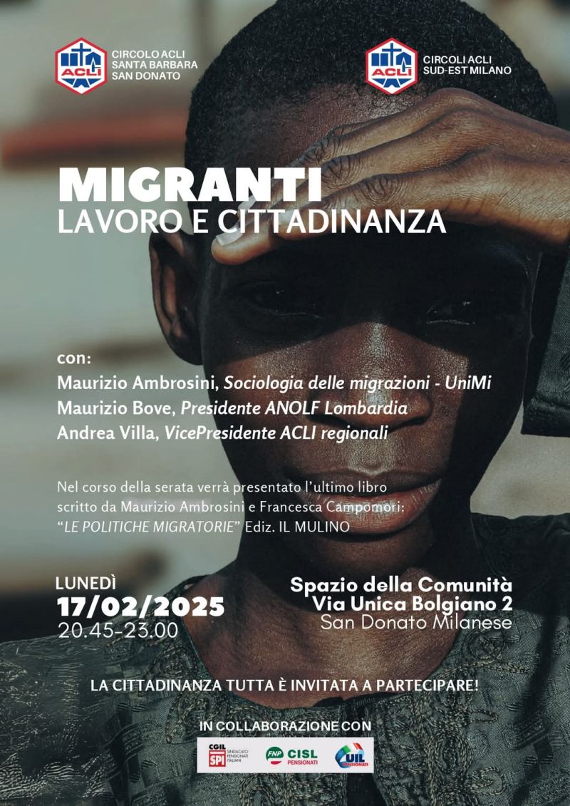 Migranti: Lavoro e cittadinanza - Circolo Acli Santa Barbara San Donato (MI)