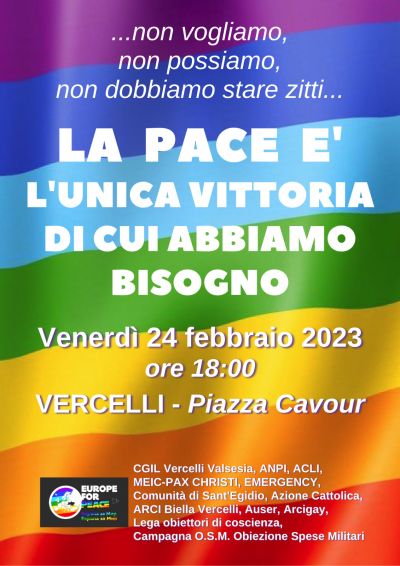 La Pace e l&#039;unica vittoria di cui abbiamo bisogno - Acli Vercelli (VC)
