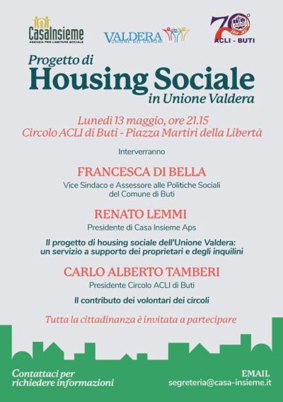 Progetto di Housing Sociale in Unione Valdera - Circolo Acli Buti (PI)