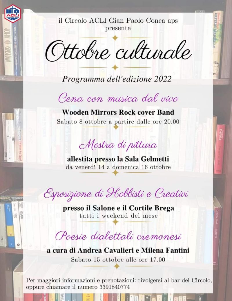 Ottobre Culturale - Circolo Acli Gian Paolo Conca (CR)