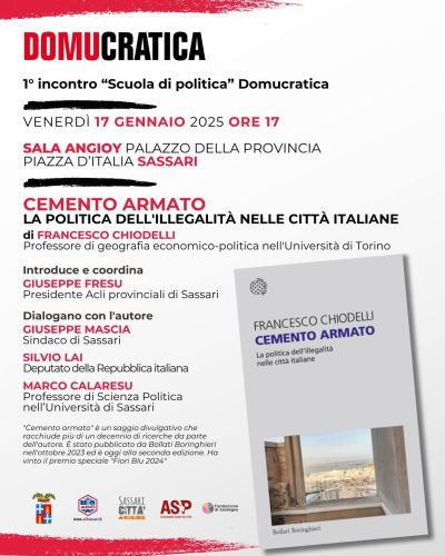 Domucratica: Presentazione libro "Cemento armato. La politica dell'illegalità nelle città italiane." - Acli Sassari (SS)