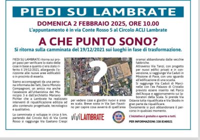 Piedi su Lambrate: A che punto sono? - Circolo Acli Lambrate (MI)