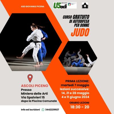 Corso gratuito di autodifesa per donne: Judo - US Acli Marche