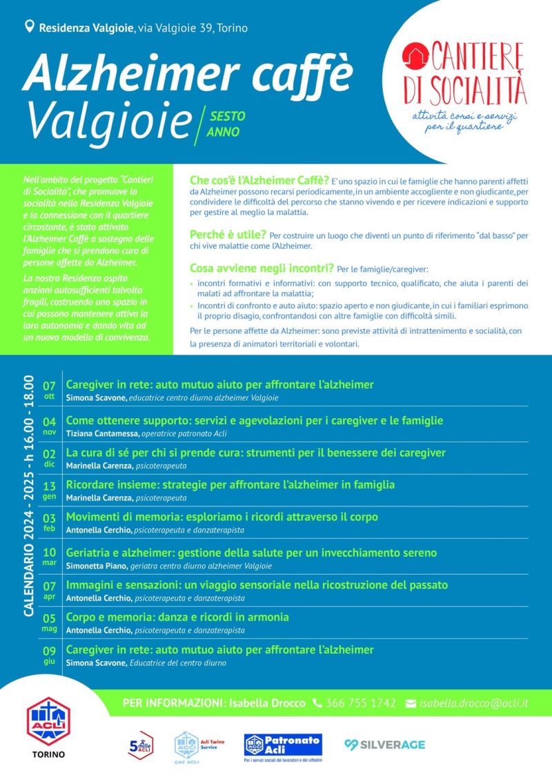 Geriatria e alzheimer: gestione della salute per un invecchiamento sereno - Acli Torino (TO)