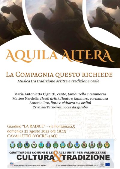 Aquila Altera: La Compagnia Questo Richiede - Cavalletto D'Ocre (AQ) - Acli L'Aquila (AQ)