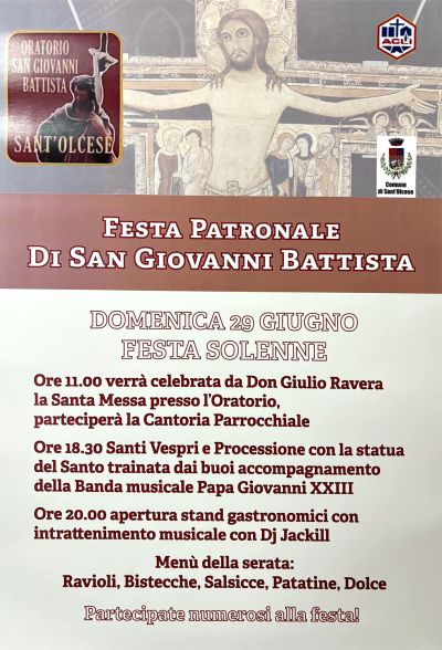 Festa Patronale di San Giovanni Battista - Sant'Olcese (GE) - Circolo Acli Sant'Olcese (GE)