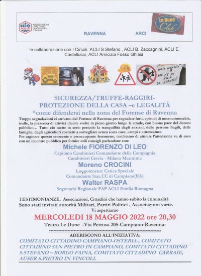 Sicurezza, truffe e raggiri - Acli Emilia Romagna