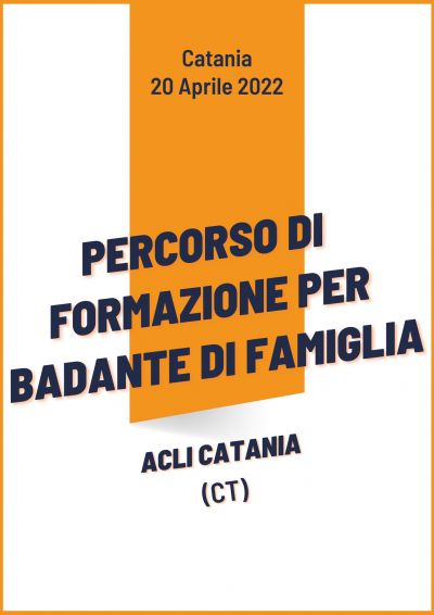 Percorso di formazione per badante di famiglia - ACLI Catania (CT)