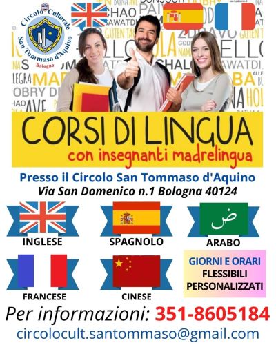 Corsi di lingua con insegnanti madrelingua - Circolo Acli San Tommaso D&#039;Aquino (BO)