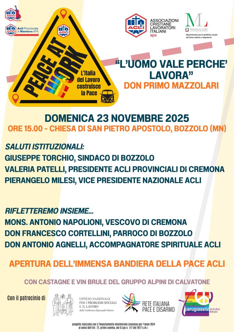 L'uomo vale perché lavora - Bozzolo (MN) - Acli Mantova e Acli Cremona (CR)