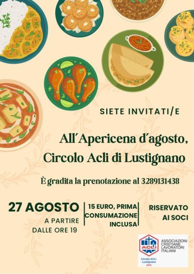 Apericena d'Agosto - Pomarace (PI) - Circolo Acli Lustignano (PI)