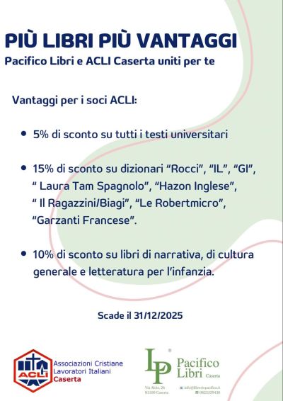 Più libri, più vantaggi - Acli Caserta (CE)