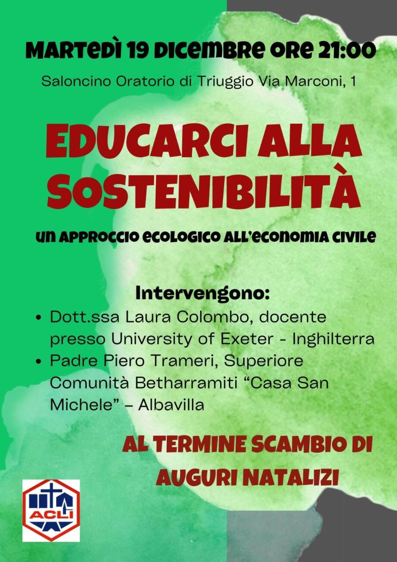 Educarci alla sostenibilità - Circolo Acli Triuggio (MI)