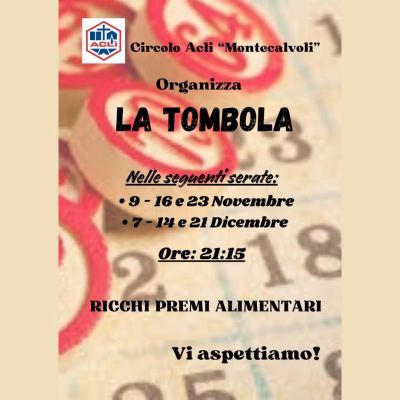 La Tombola - Circolo Acli Montecalvoli (PI)