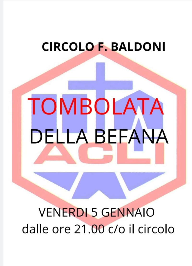 Tombolata della Befana - Circolo Acli Villa Musone (AN)