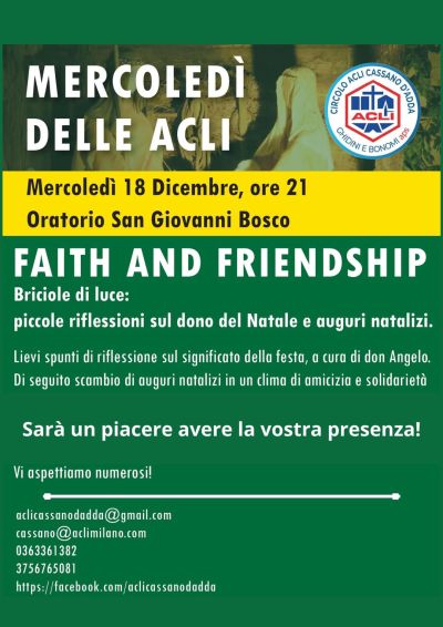 Faith and Friendship - Circolo Acli Cassano d'Adda (MI)