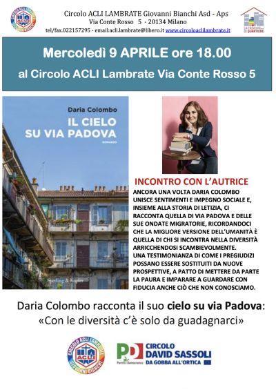 Incontro con Daria Colombo - Circolo Acli Lambrate (MI)