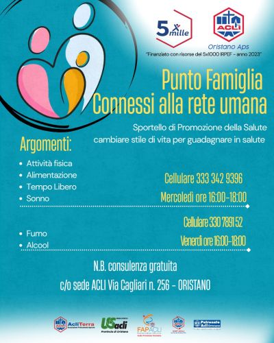Punto Famiglia: Connessi alla rete umana - Oristano - Acli Oristano (OR)