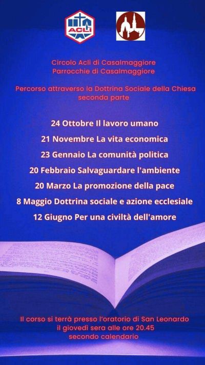 Percorso attraverso la Dottrina Sociale della Chiesa: La comunità politica - Circolo Acli Casalmaggiore (CR)