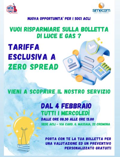 TARIFFA ESCLUSIVA A ZERO SPREAD - CREMONA