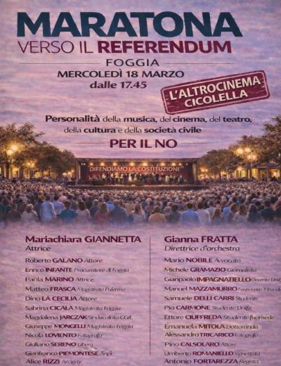 MARATONA VERSO IL REFERENDUM - FOGGIA