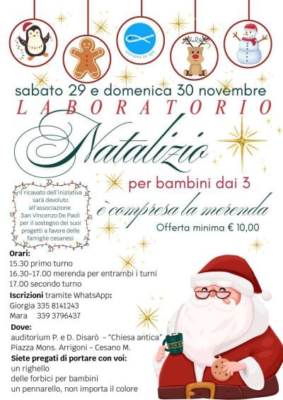 Laboratorio Natalizio - Cesano Maderno (MI) - Circolo Acli Cesano Maderno (MI)