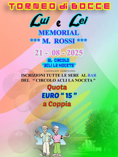 Torneo di Bocce: Lui &amp; Lei - Castiglion Fiorentino - Circolo Acli La Noceta (AR)