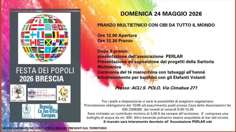 PRANZO MULTIETNICO CON CIBI DA TUTTO IL MONDO - BRESCIA