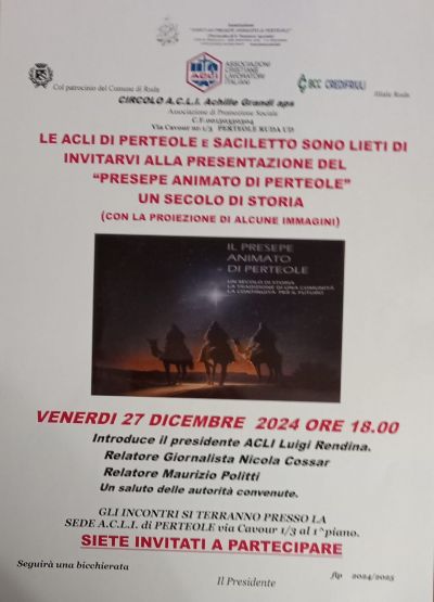 Presentazione del "Presepe animato di Perteole" - Circolo Acli Perteole (UD)