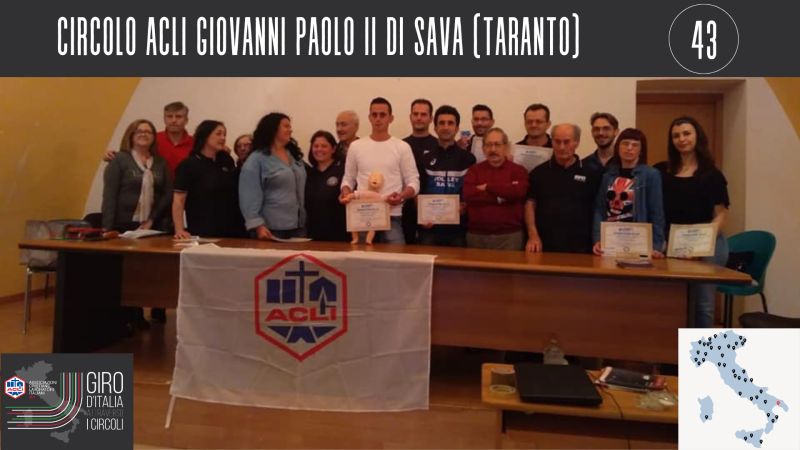 CIRCOLO ACLI GIOVANNI PAOLO II DI SAVA (TARANTO). IL CONTRIBUTO OFFERTO AL TERRITORIO NELLA PROTEZIONE DALLE PATOLOGIE CARDIOVASCOLARI: FORMAZIONE, ASSISTENZA. UNA FUNZIONE SOCIALE IMPORTANTE NELLA PROVINCIA DI TARANTO.