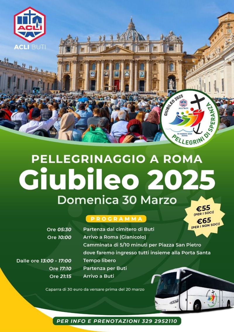 Pellegrinaggio a Roma: Giubileo 2025 - Circolo Acli Buti (PI)