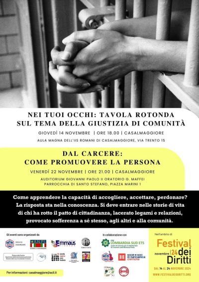 Nei tuoi occhi: Tavola rotonda sul tema della giustizia di comunità - Circolo Acli Casalmaggiore (CR)