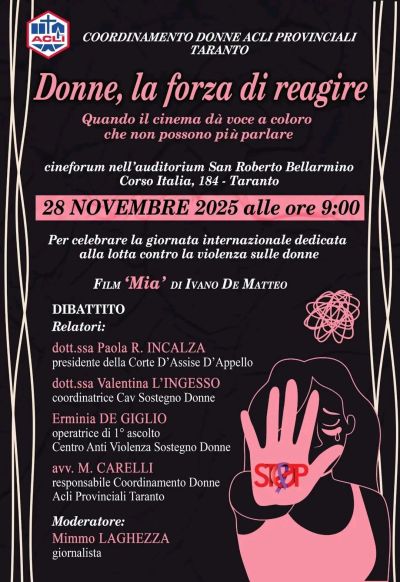 Donne, la forza di reagire - Taranto - Coordinamento Donne Acli Taranto (TA)