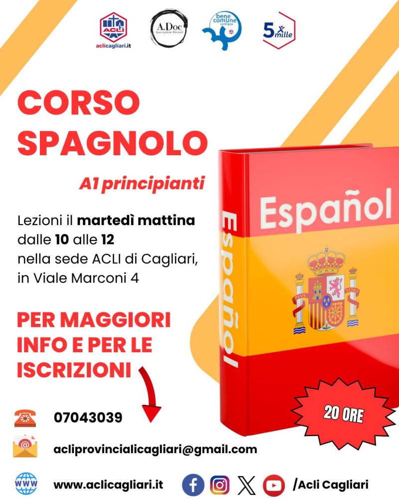 Corso Spagnolo: A1 principianti - Acli Cagliari (CA)