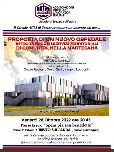 Proposta di un nuovo ospedale - Circolo Acli di Trezzo sull&#039;Adda (MI)