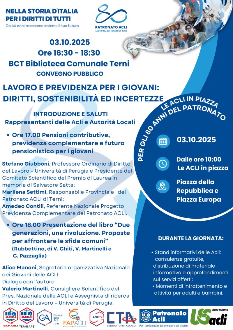 Lavoro e previdenza per i giovani - Terni - Acli Terni (TN)