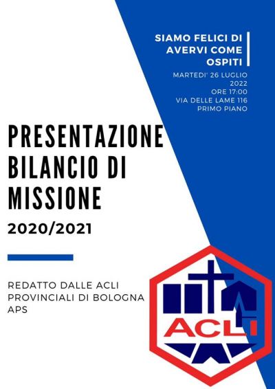 Bilancio di Missione 2021 - Acli Bologna