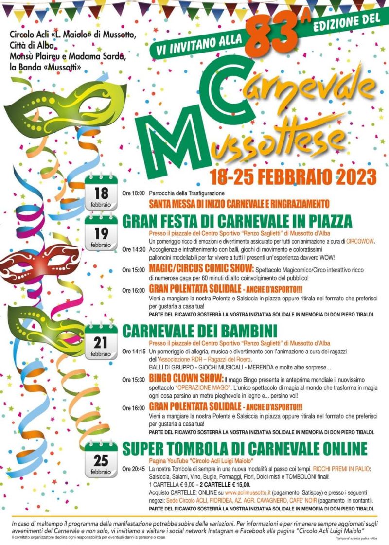 Carnevale Mussottese - Circolo Acli Luigi Maiolo (CN)
