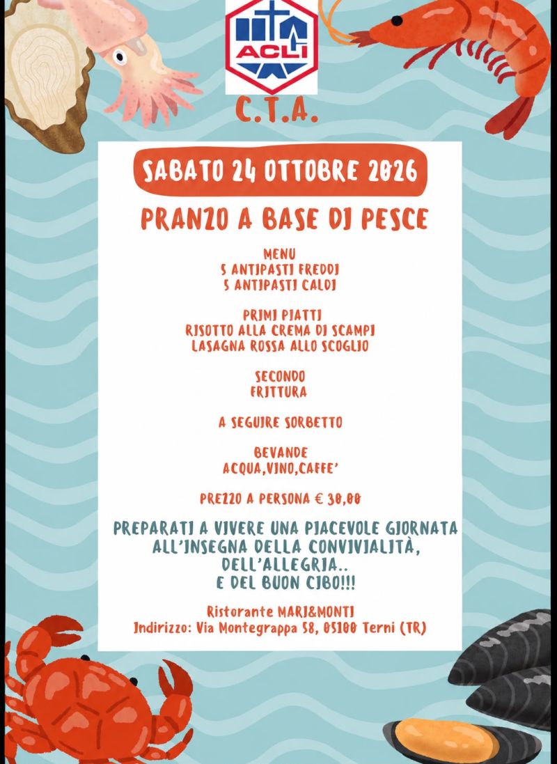 PRANZO A BASE DI PESCE - TERNI - CTA ACLI TERNI