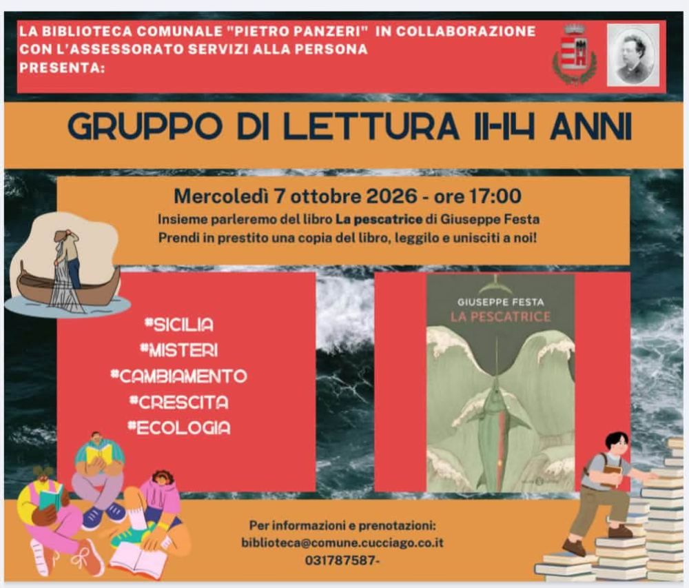GRUPPO DI LETTURA 11-14 ANNI - DISCUSSIONE LIBRO "LA PESCATRICE" - CUCCIAGO (CO) - CIRCOLO ACLI CUCCIAGO (CO)