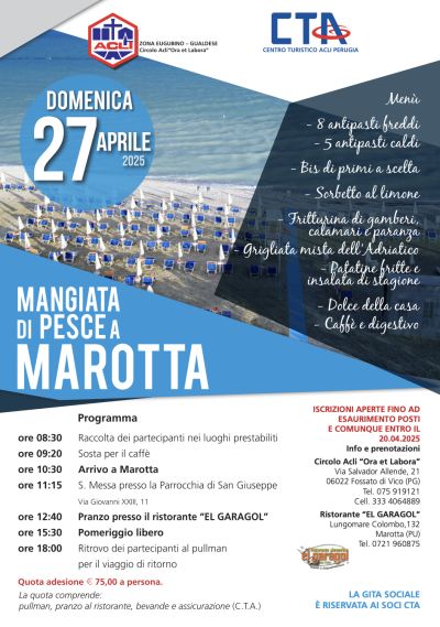Mangiata di Pesce a Marotta - Circolo Acli Ora Et Labora e CTA Perugia (PG)