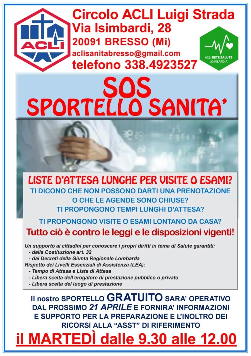 SOS SPORTELLO SANITA' - BRESSO (MI)