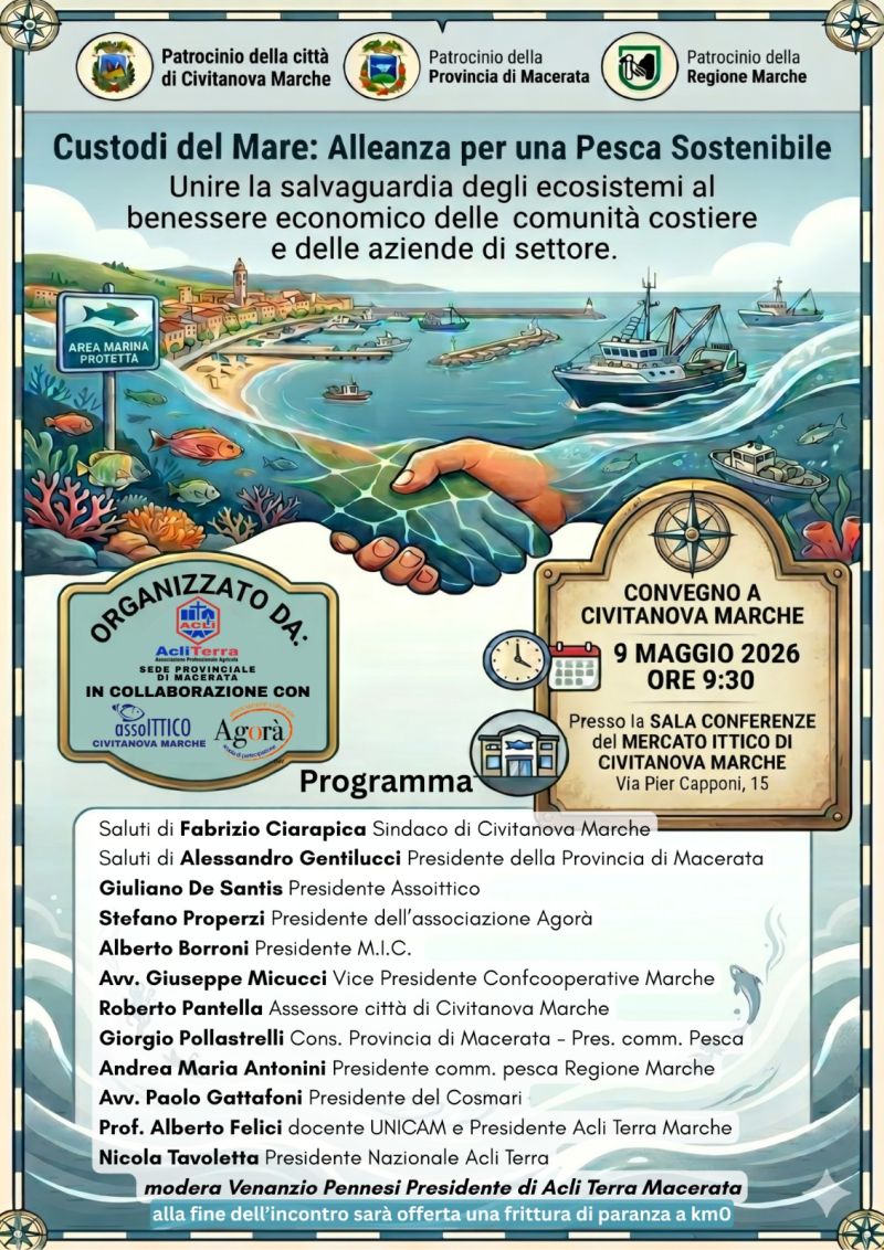 CUSTODI DEL MARE: ALLEANZA PER UNA PESCA SOSTENIBILE - CONVEGNO - CIVITANOVA MARCHE (MC)