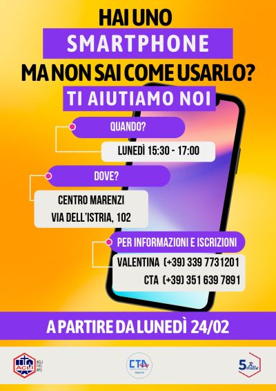 Hai uno smartphone ma non sai come usarlo? Ti aiutiamo noi! - Acli FVG e CTA Trieste (TS)