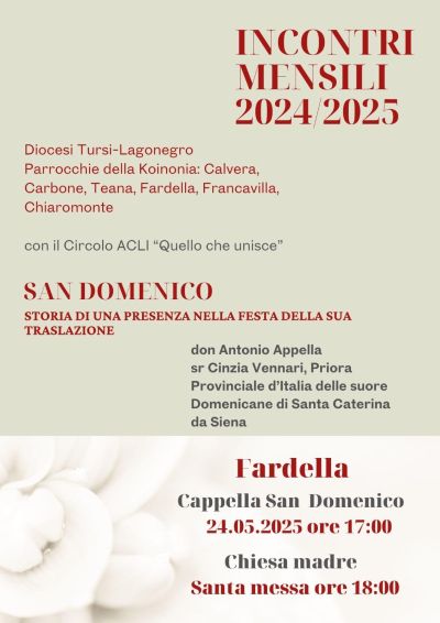 San Domenico: Storia di una presenza nella festa della sua traslazione - Fardella (PZ) - Circolo Acli Quello Che Ci Unisce (PZ)