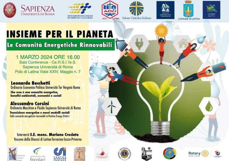 Insieme per il pianeta: Le Comunità Energetiche Rinnovabili - Acli Latina (LT)