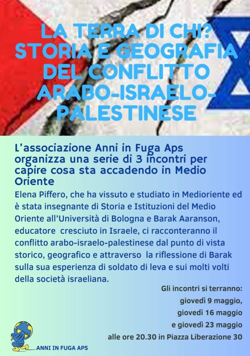 La terra di chi? Storia e geografia del conflitto Arabo-Israelo-Palestinese - Anni in Fuga APS aff. acli Modena (MO)