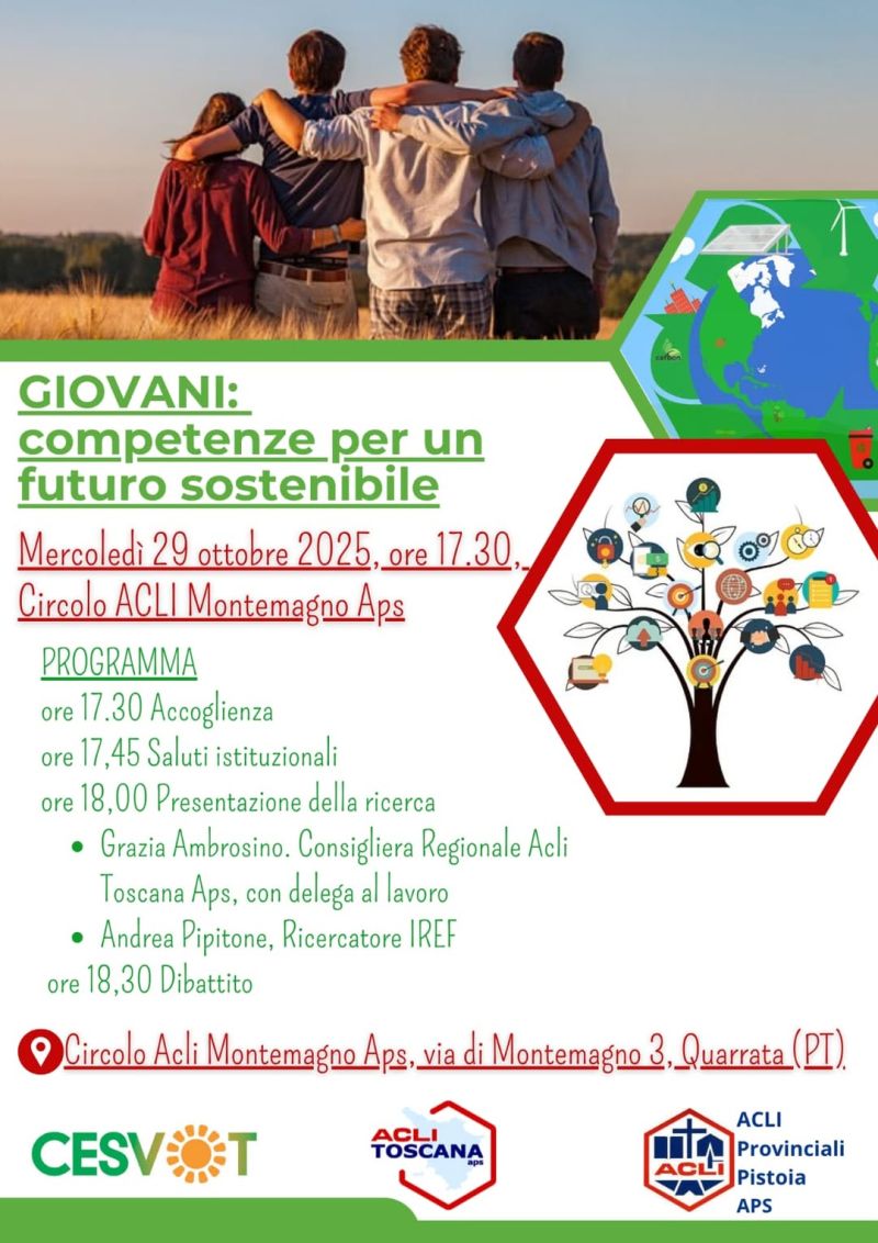 Giovani: competenze per un futuro sostenibile - Quarrata (PT) - Circolo Acli Montemagno (PT)