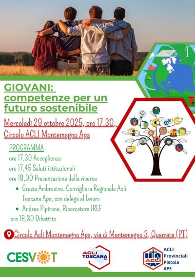 Giovani: competenze per un futuro sostenibile - Quarrata (PT) - Circolo Acli Montemagno (PT)